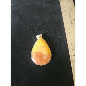 Natural BumblebeJasper‎ 925 S S. Healing Handmade Stone Pendant Jewelry